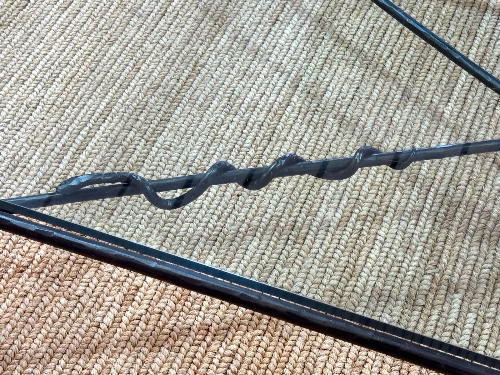 Monumental Serpent Coffee Table Forged Iron Glass in Manner of Diego Giacometti - 6