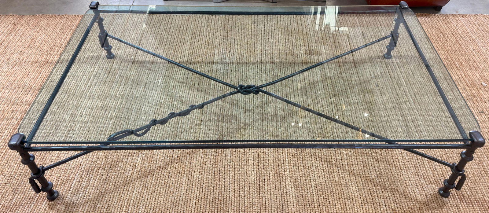 Monumental Serpent Coffee Table Forged Iron Glass in Manner of Diego Giacometti - 8