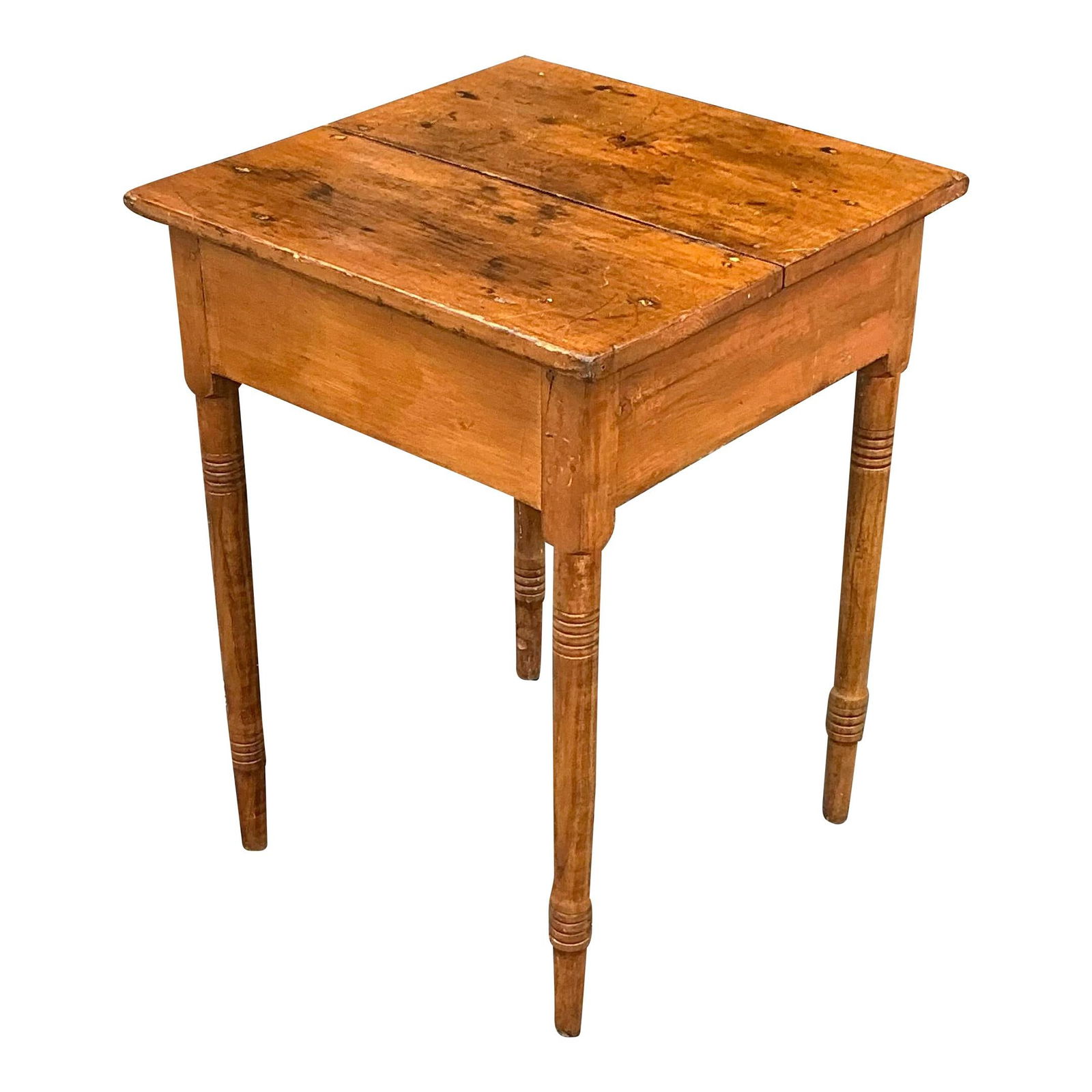 Rustic Vintage Primitive Wooden Side Table Chocolate Finish: Rustic Vintage Primitive Wooden Side Table Chocolate Finish Enhance your living space with this Vintage Primitive Side Table, featuring a rustic design that exudes a worn, handcrafted charm. This