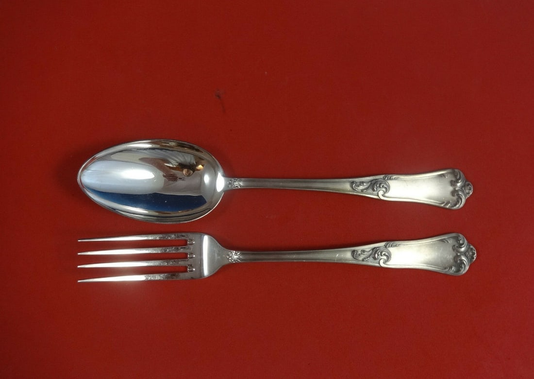 Ricci Bernini Satin Sterling Silver 10" Vegetable Serving Set (1 of 1)