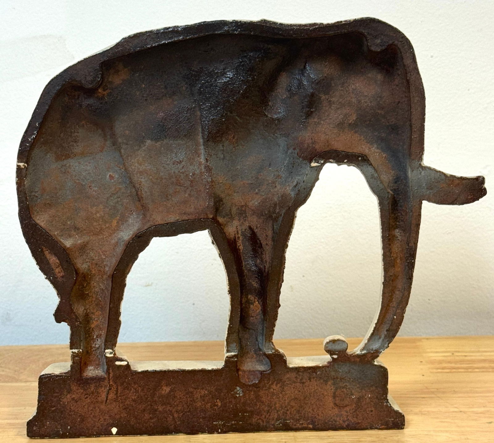 Rare 19th Century English Enamelled Cast Iron Jumbo Elephant Doorstop - 7