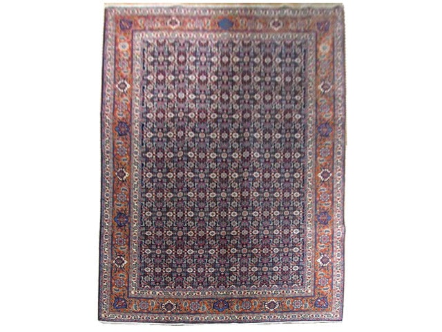 6.7 x 9.3 Persian Tabriz Herati Mahi Wool Area Rug (1 of 6)