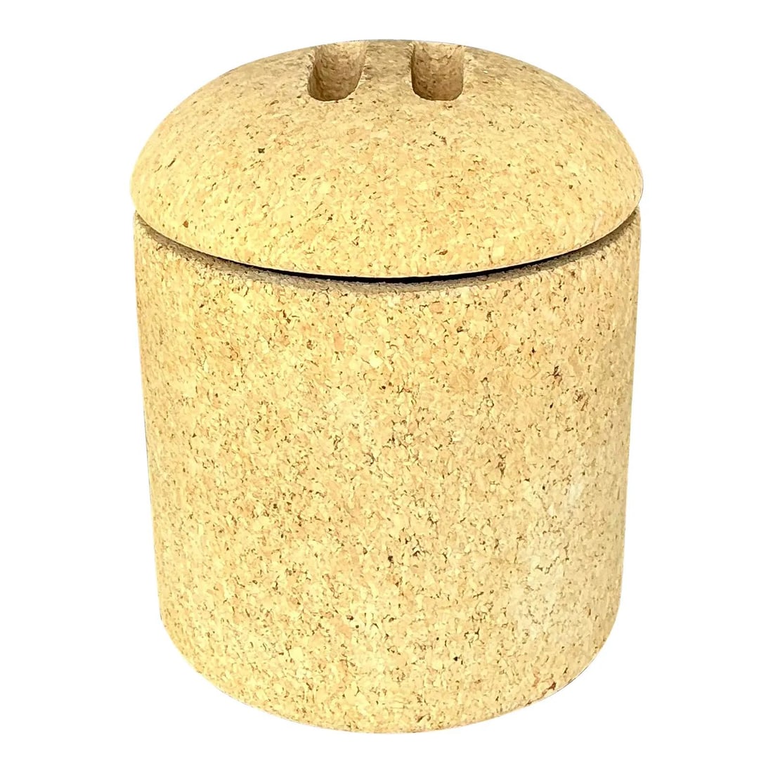 Vintage Neiman Marcus Boho Cork Ice Bucket 7.5 Diameter 9 Tall (1 of 9)