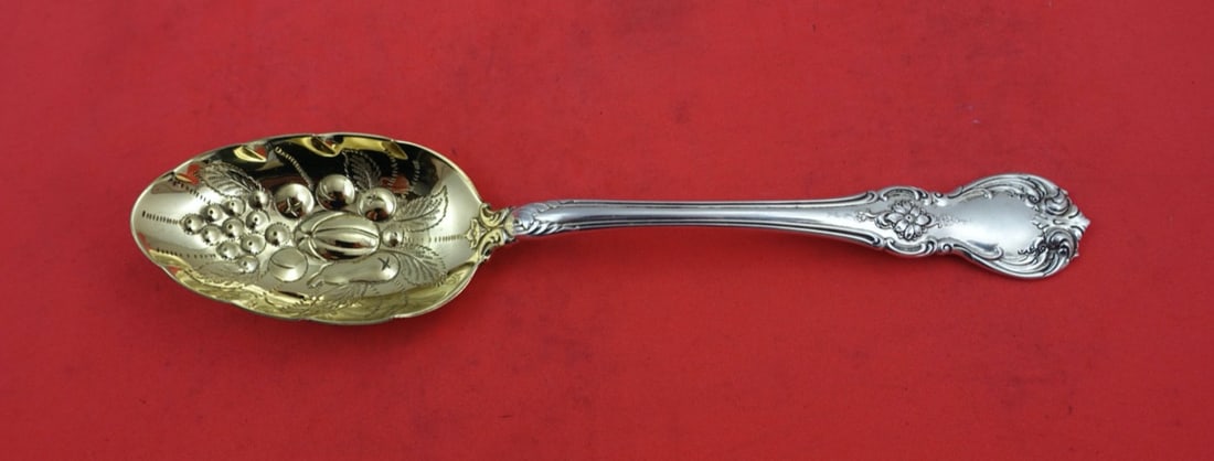 Towle Old Master Sterling Silver Berry Spoon Gold Wash 8.5 Inch (1 of 2)