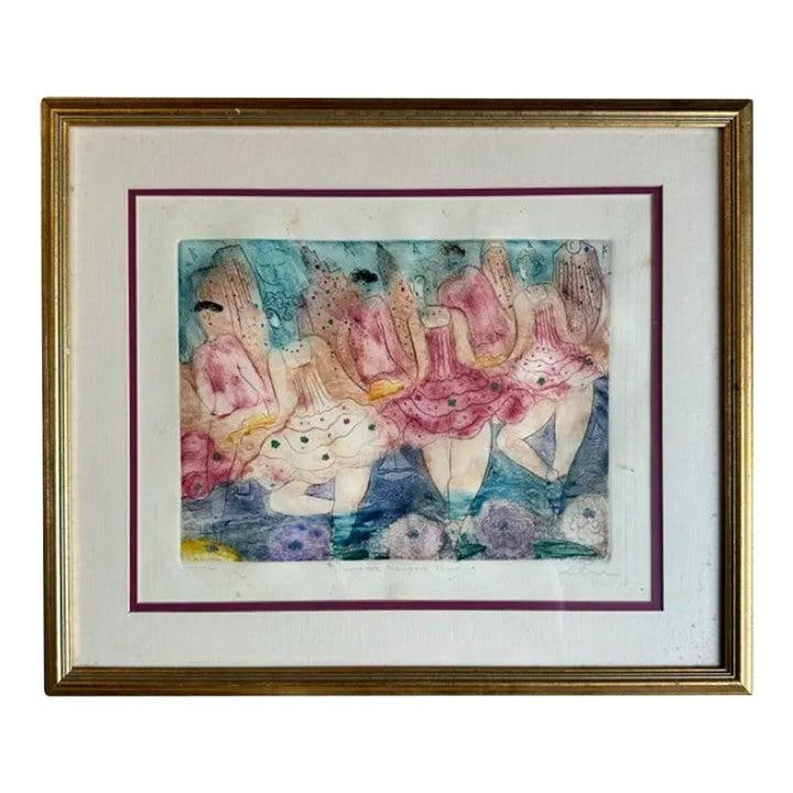 Abstract Boho Ink and Watercolor Artwork on Paper Mixed Media Vintage: Abstract Boho Ink and Watercolor Artwork on Paper Mixed Media Vintage This vintage boho abstract mixed media artwork features expressive ink and watercolor techniques on paper, capturing a free-spirit