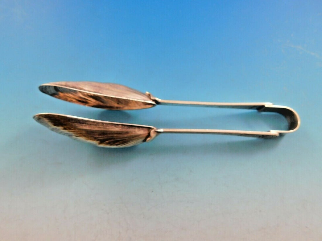 French Silverplate Oyster Tongs Art Silver 1860-1883 Serving Piece (1 of 6)