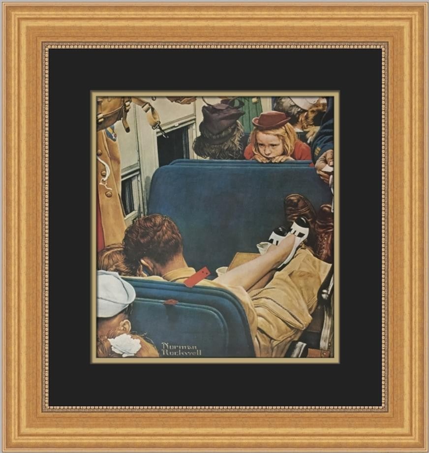 Norman Rockwell Voyeur Custom Framed Portrait Print 19x18: Norman Rockwell Voyeur Custom Framed Portrait Print 19x18 This captivating print titled "Voyeur" by Norman Rockwell captures the essence of Americana through its engaging subject matter. Produced as a