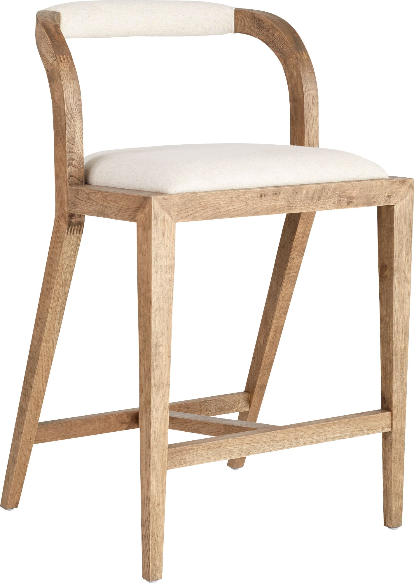 Cyan Malone White-Cream Wood Stool 36H for Versatile Decor (1 of 4)