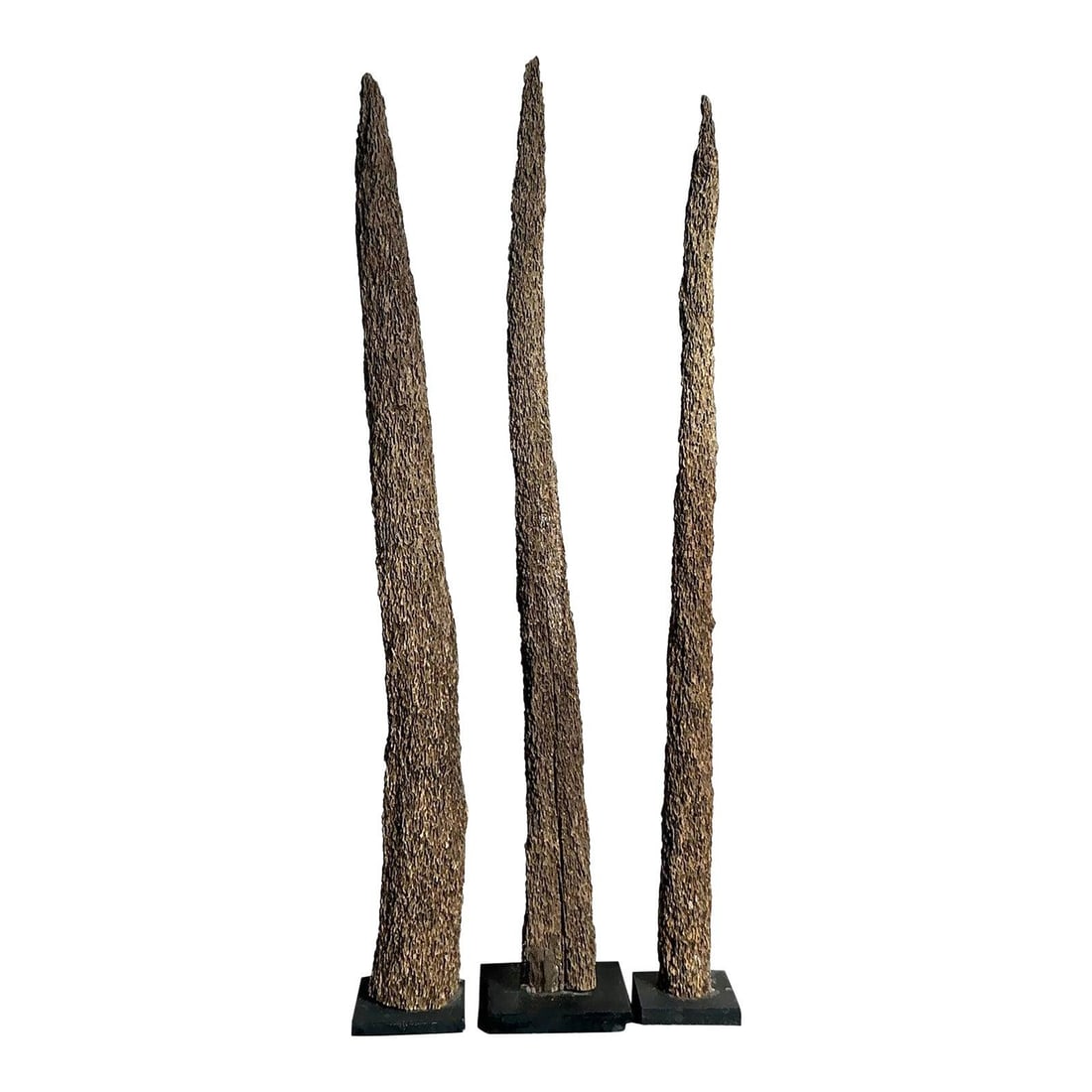 Vintage Boho Wood Totem Trio Sculptures for Natural Decor (1 of 9)