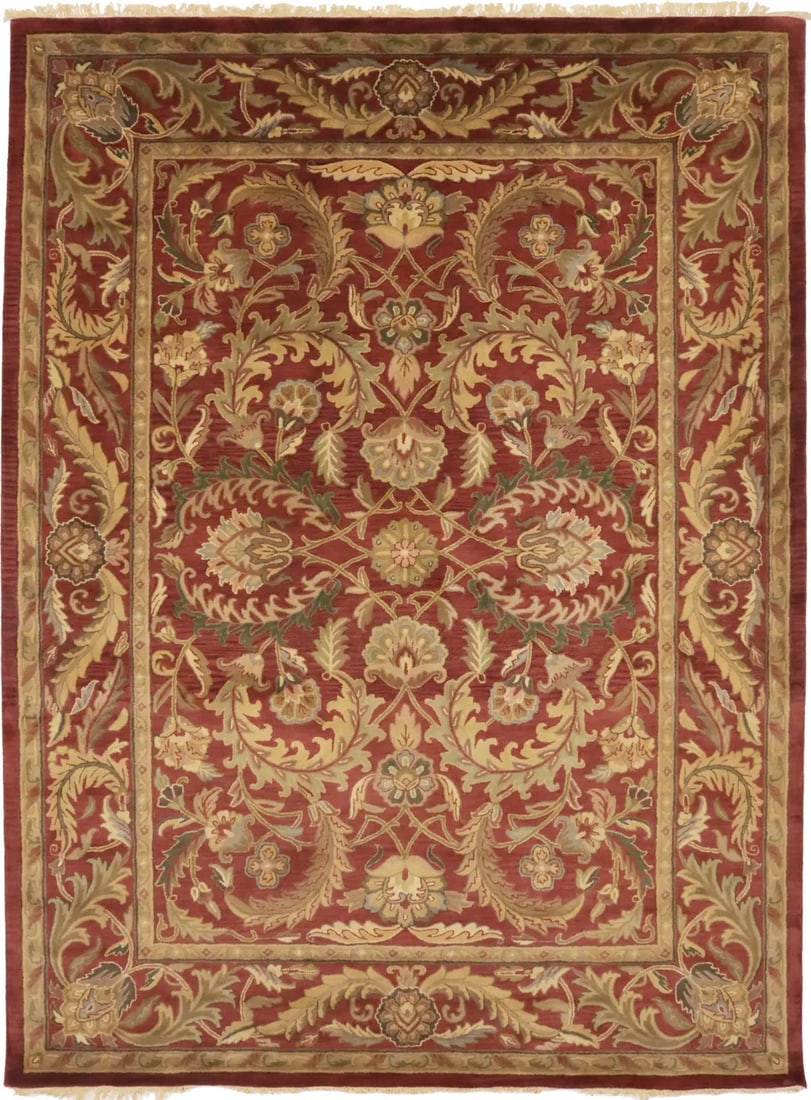 Hand-Tufted Floral Wool Area Rug 9'7" x 12'10" Modern Design: Hand-Tufted Floral Wool Area Rug 9'7" x 12'10" Modern Design Enhance your living space with this stunning Hand-Tufted Floral Classic Modern Wool Oriental Rug, measuring 10' x 13'. Crafted from high-qu