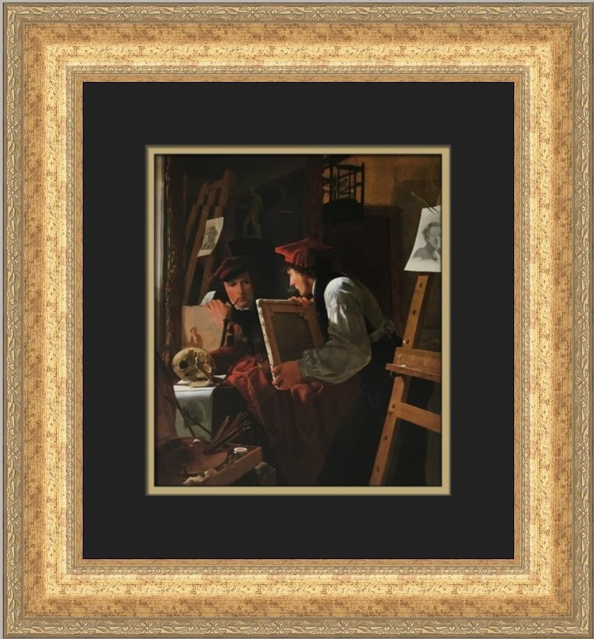 Wilhelm Bendz Young Artist Sketch Mirror Custom Framed Art Print (1 of 2)
