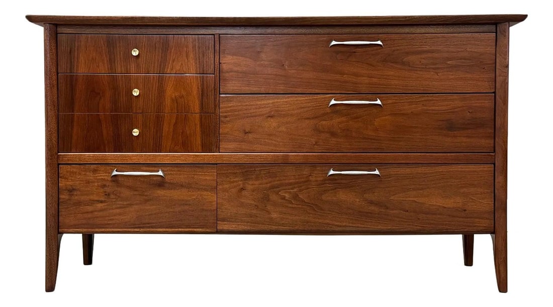 Mid Century Modern Walnut Dresser by Drexel 1960s USA (1 of 9)
