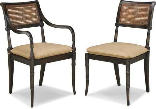 Port Eliot Regency Style Arm Chair Black Cane Back (1 of 1)