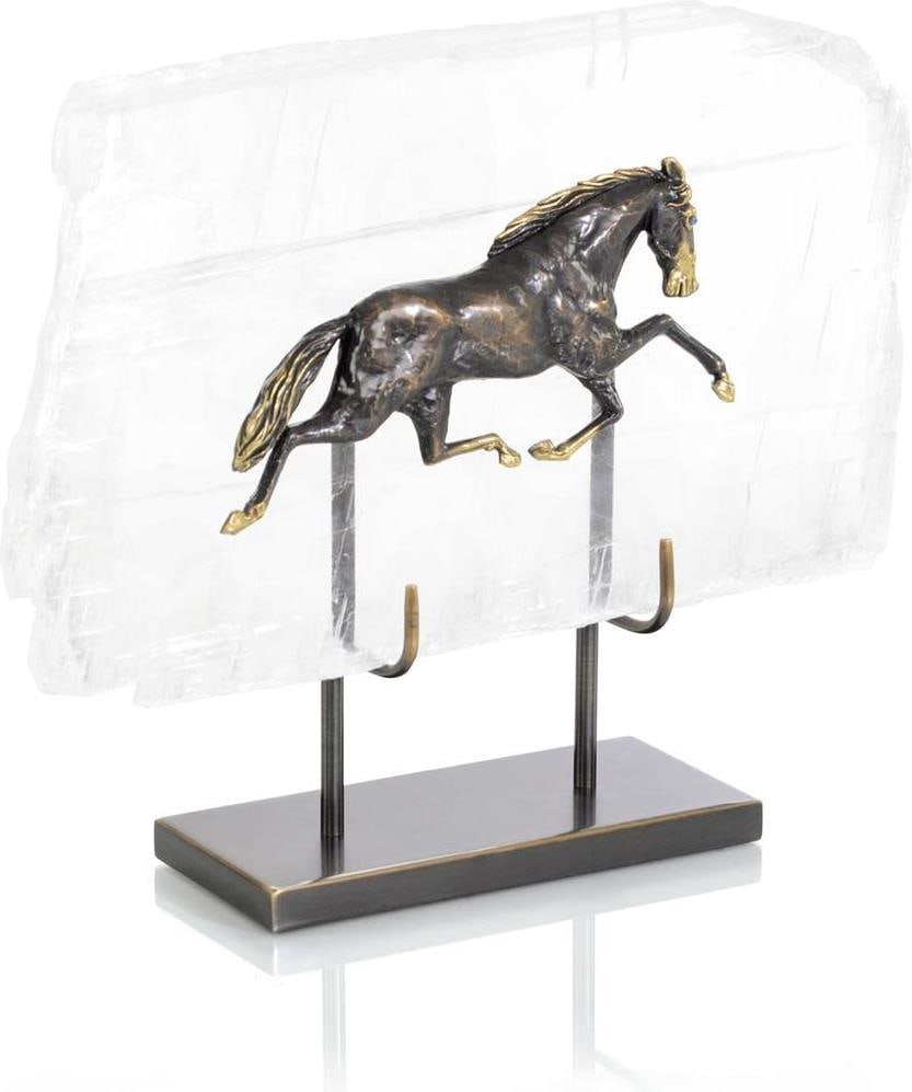 John-Richard Selenite Horse Sculpture for Elegant Interiors (1 of 1)