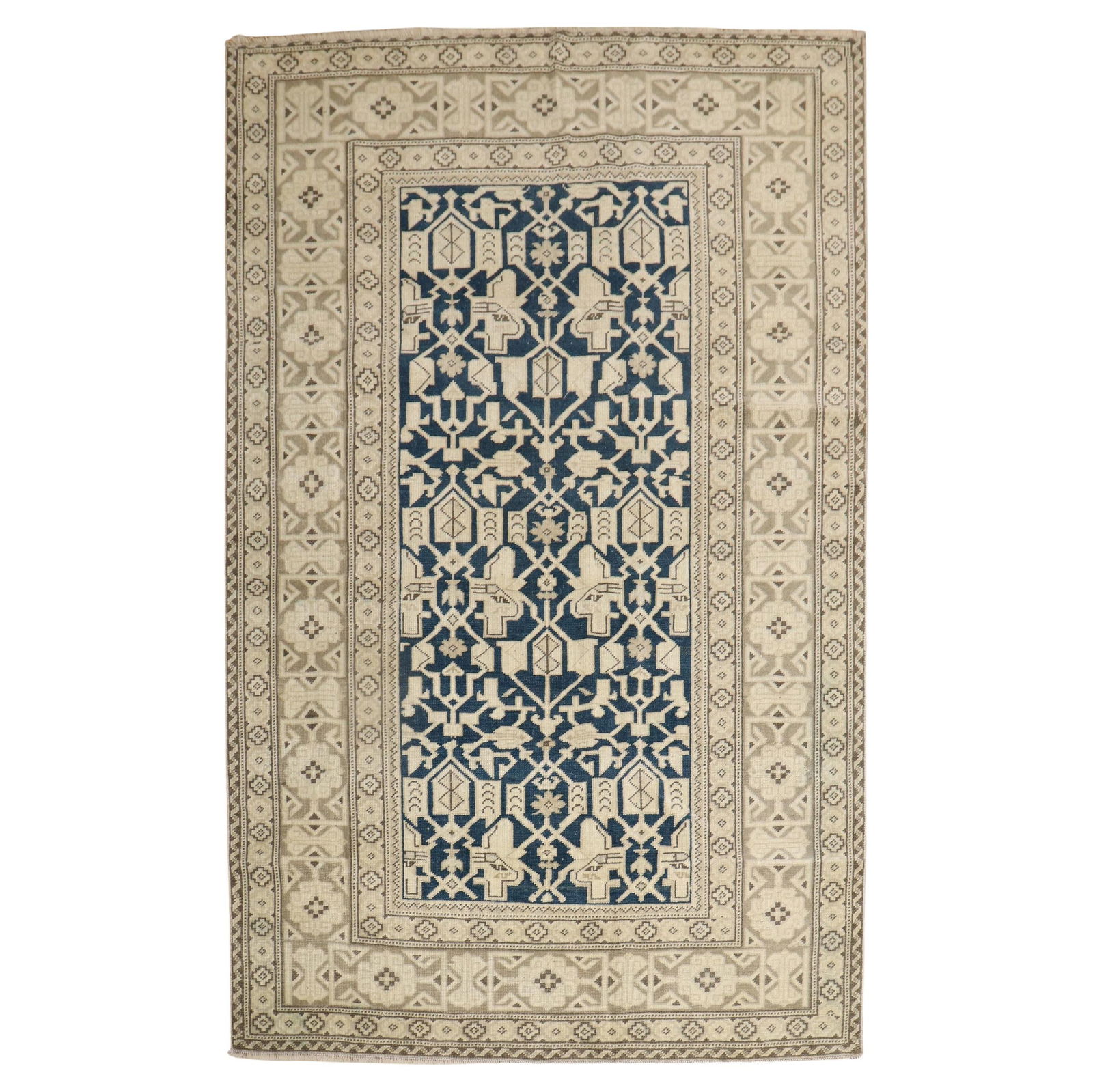 Vintage Kazak Perpedil Rug Hand-Knotted Wool Caucasian 46 x 68: Vintage Kazak Perpedil Rug Hand-Knotted Wool Caucasian 46 x 68 Discover the beauty of this vintage Caucasian Perpedil rug, showcasing a captivating Kazak design. Hand-knotted from high-quality wool, t