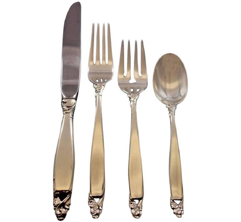 Lunt Counterpoint Sterling Silver Flatware Set for 8 - 38 Pieces with Storage Chest (1 of 10)