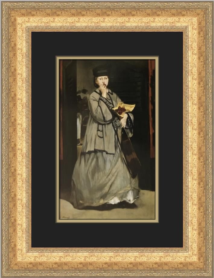 Edouard Manet The Street Singer Custom Framed Art Print 21x16: Edouard Manet The Street Singer Custom Framed Art Print 21x16 This beautifully custom framed print features Edouard Manet's iconic artwork, "The Street Singer." Measuring 21 inches in height and 16 in