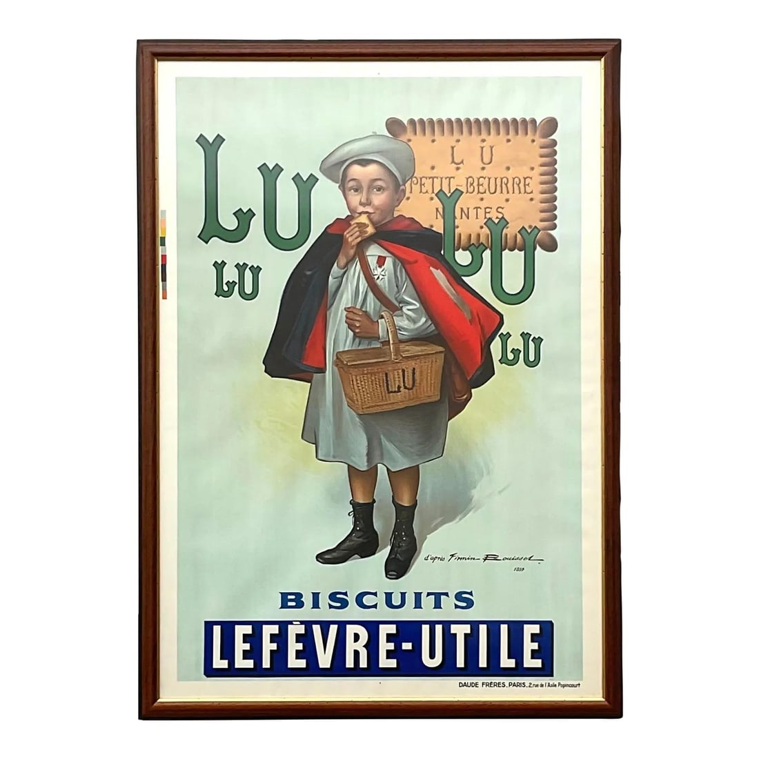 Vintage Boho LuLu Le Petite Ecolier Lithograph Poster 53.5 x 75 (1 of 10)
