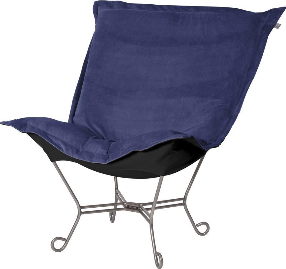 Bella Puff Chair Royal Blue Victorian Style Howard Elliott: Bella Puff Chair Royal Blue Victorian Style Howard Elliott Experience the elegance and comfort of the Bella Puff Chair in a striking royal blue finish. This Victorian-style chair features a hand-finis