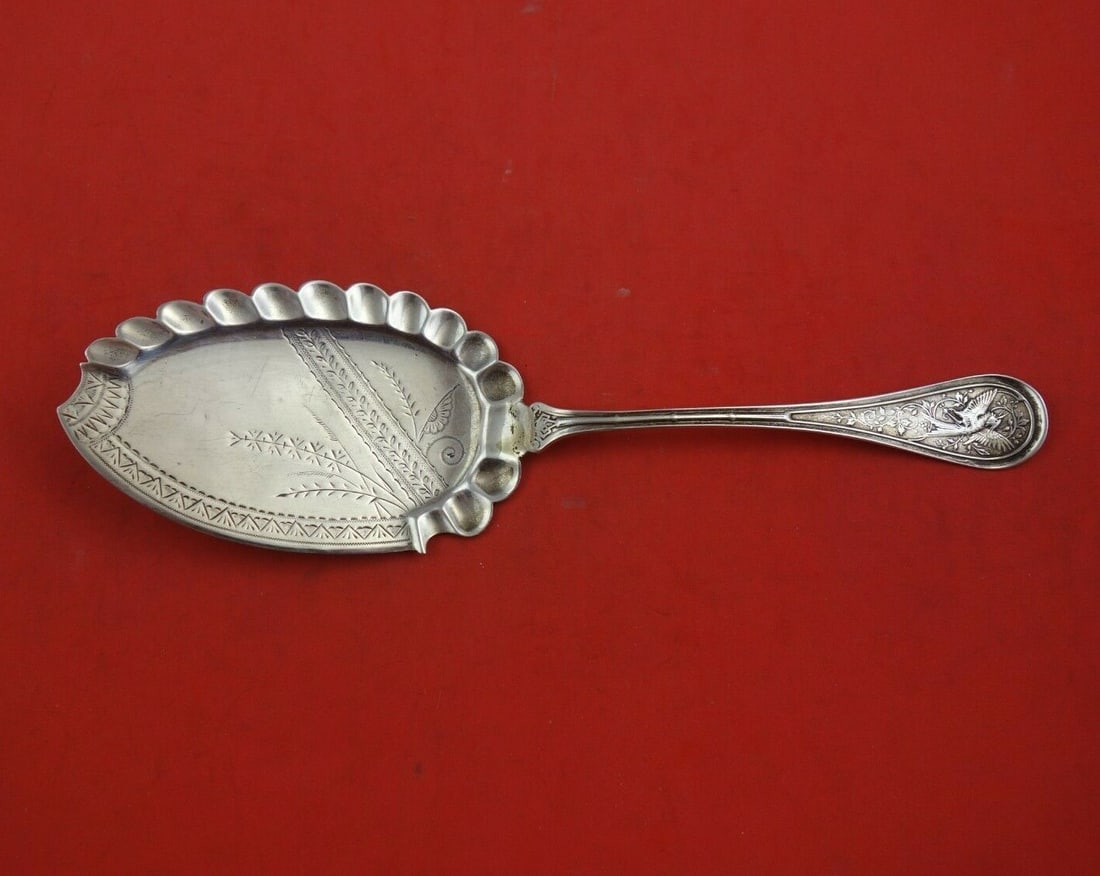 Wendt Bird Sterling Silver 8.5 Inch Sorbet Server Fluted Design: Wendt Bird Sterling Silver 8.5 Inch Sorbet Server Fluted Design This exquisite sorbet server from Wendt showcases a beautiful bright-cut and fluted design in the charming 'Bird' pattern. Made from hig