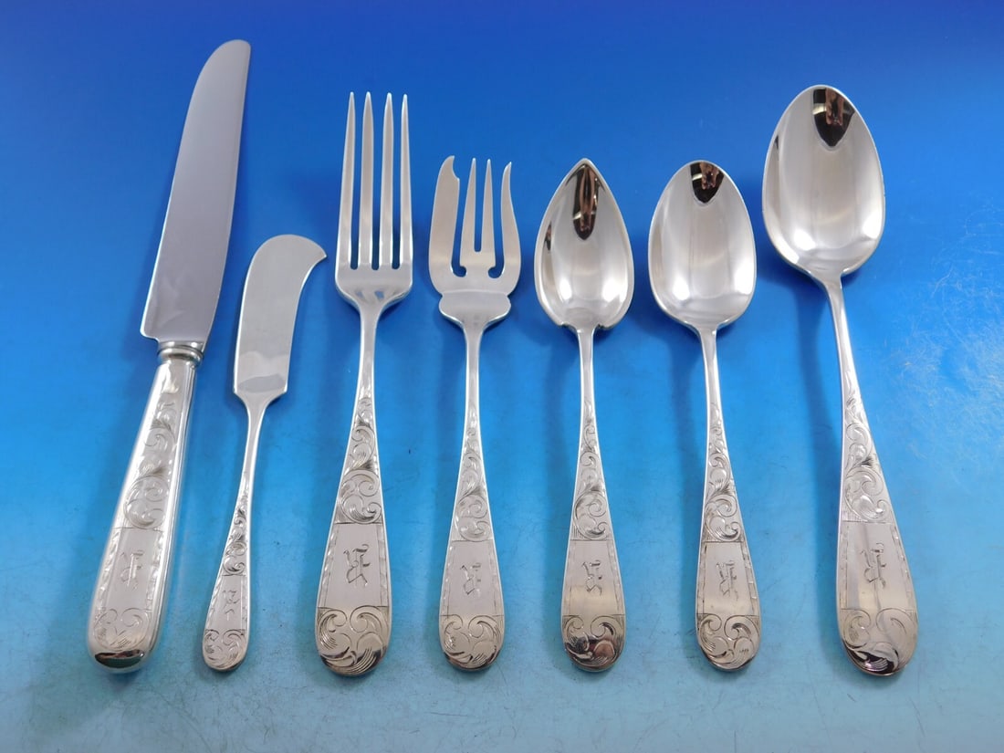 Schofield Mayflower Sterling Silver Flatware Set for 12 88 Pieces (1 of 8)
