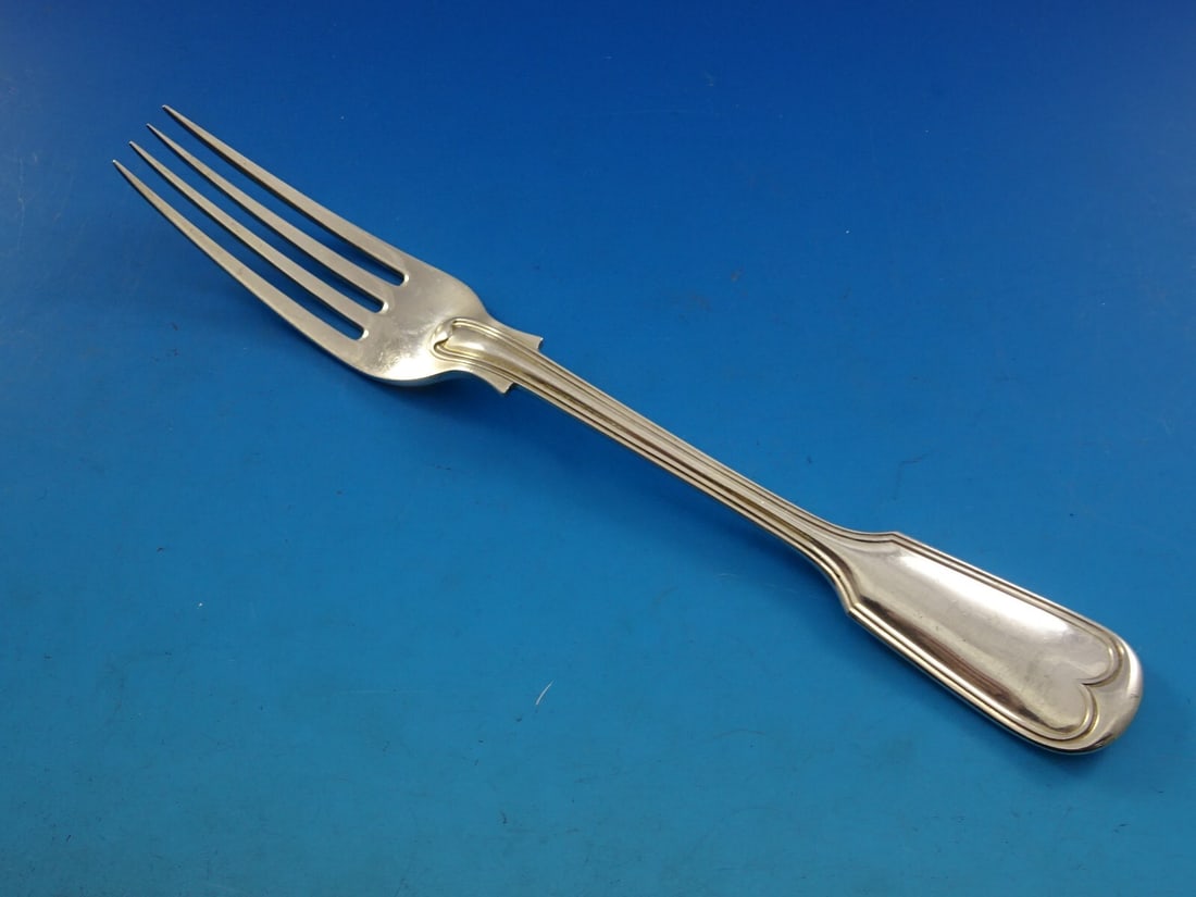 James Robinson Fiddle Thread Sterling Silver Dinner Fork 8 1/8 Inches (1 of 4)