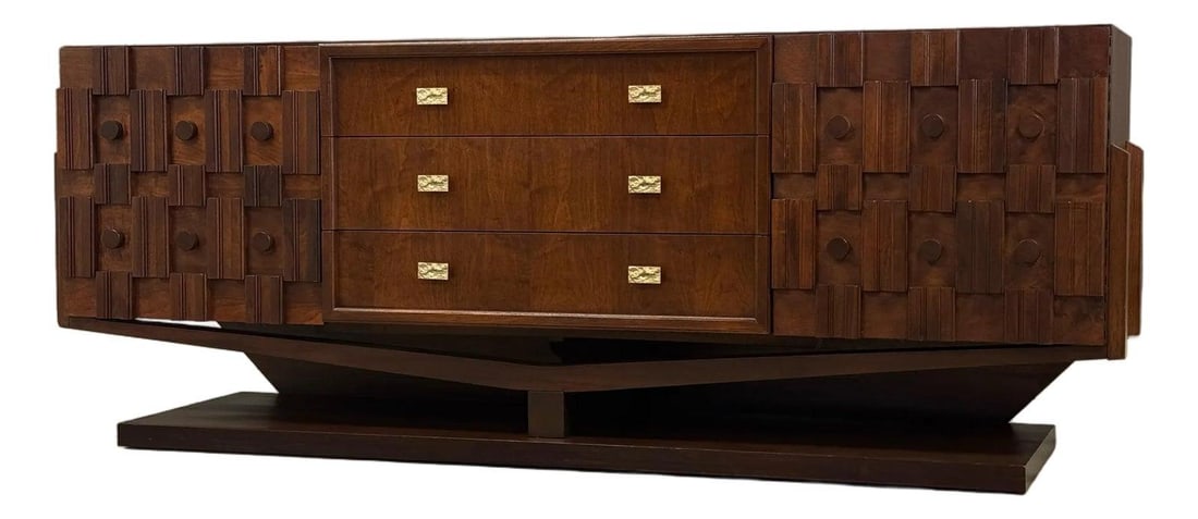 1972 Paul Evans Style Floating Dresser Mid Century Modern Wood (1 of 9)