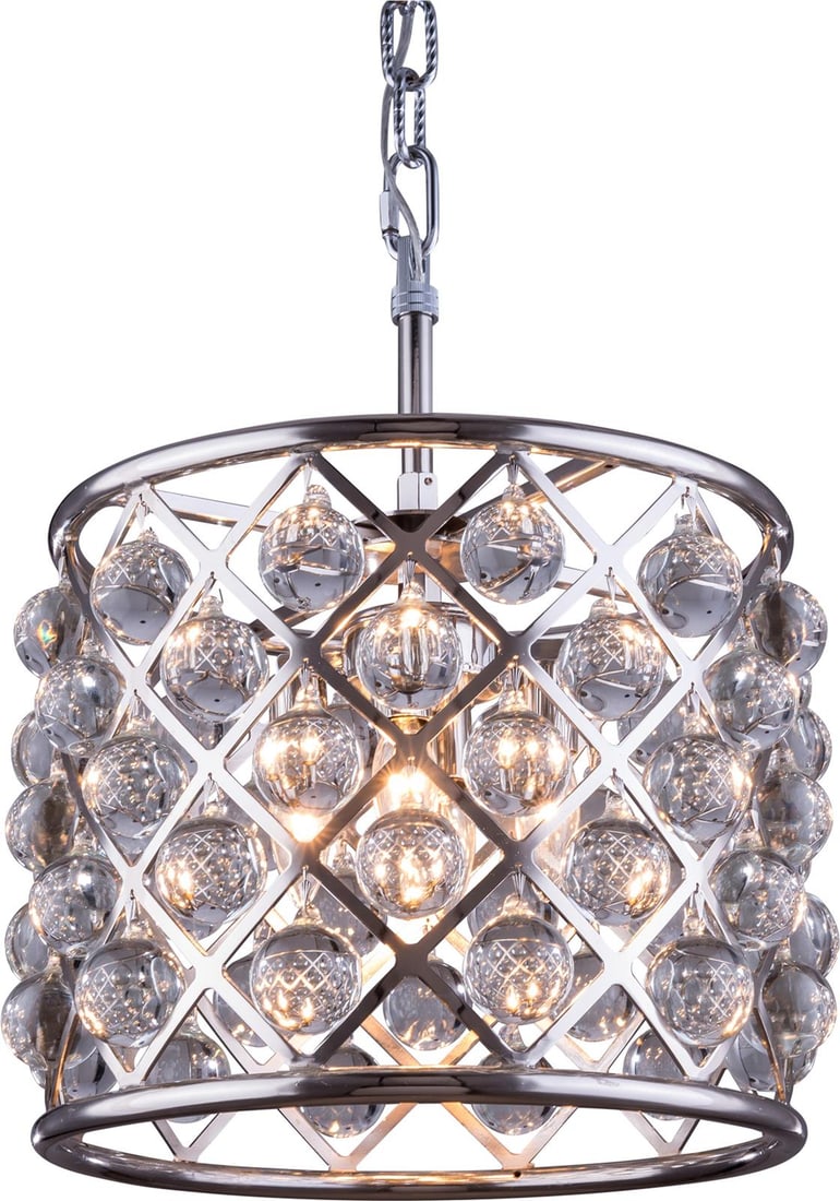 Elegant Lighting Madison 3-Light Pendant Chandelier Polished Nickel (1 of 1)