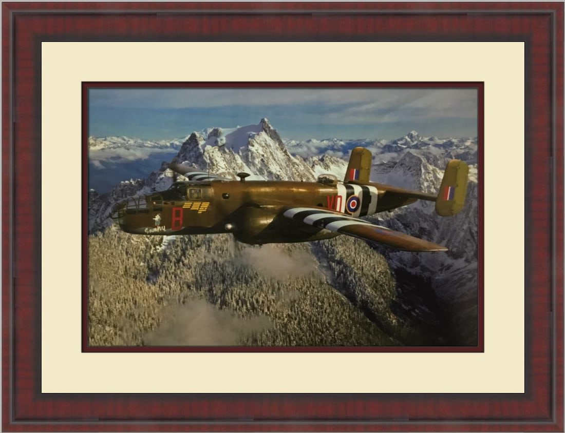 B25-D MITCHELL Aviation Print by Philip Makanna Custom Framed Lithograph (1 of 2)