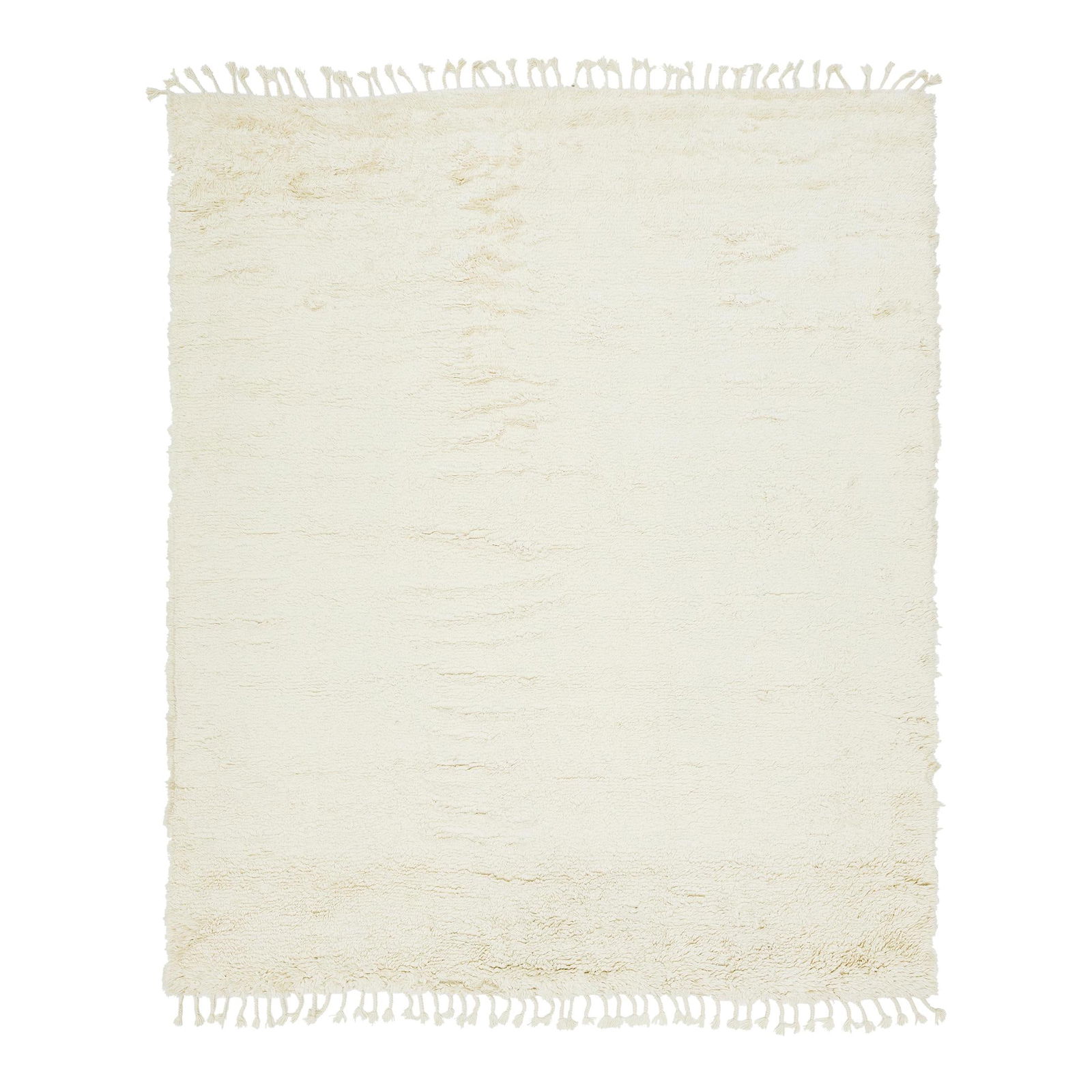 Contemporary Hand-Knotted Ivory Wool Moroccan Rug 8'6 x 10'2 (1 of 10)