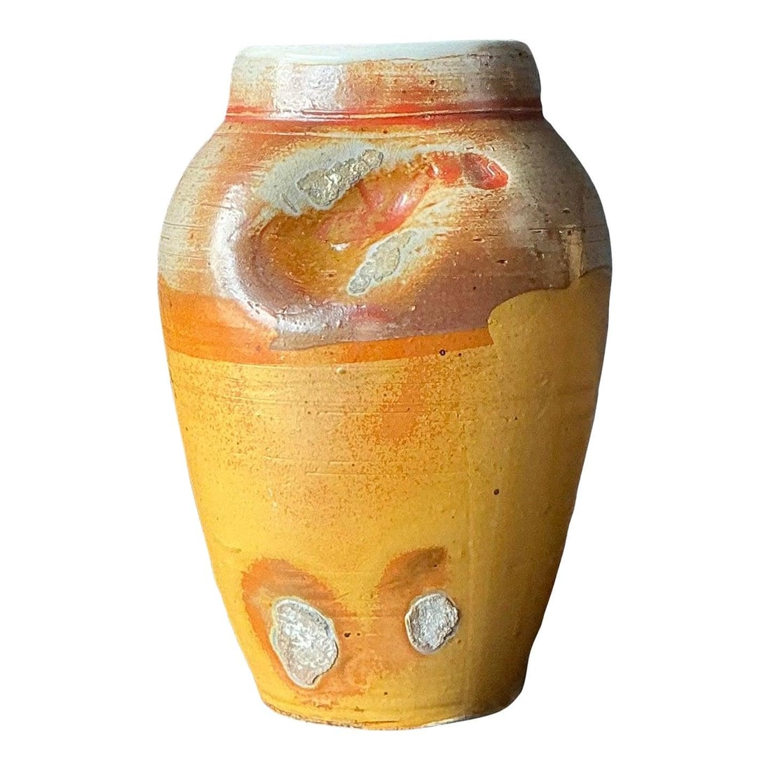 Vintage Boho Studio Pottery Vase Tapered Stoneware 6.25 Tall (1 of 6)