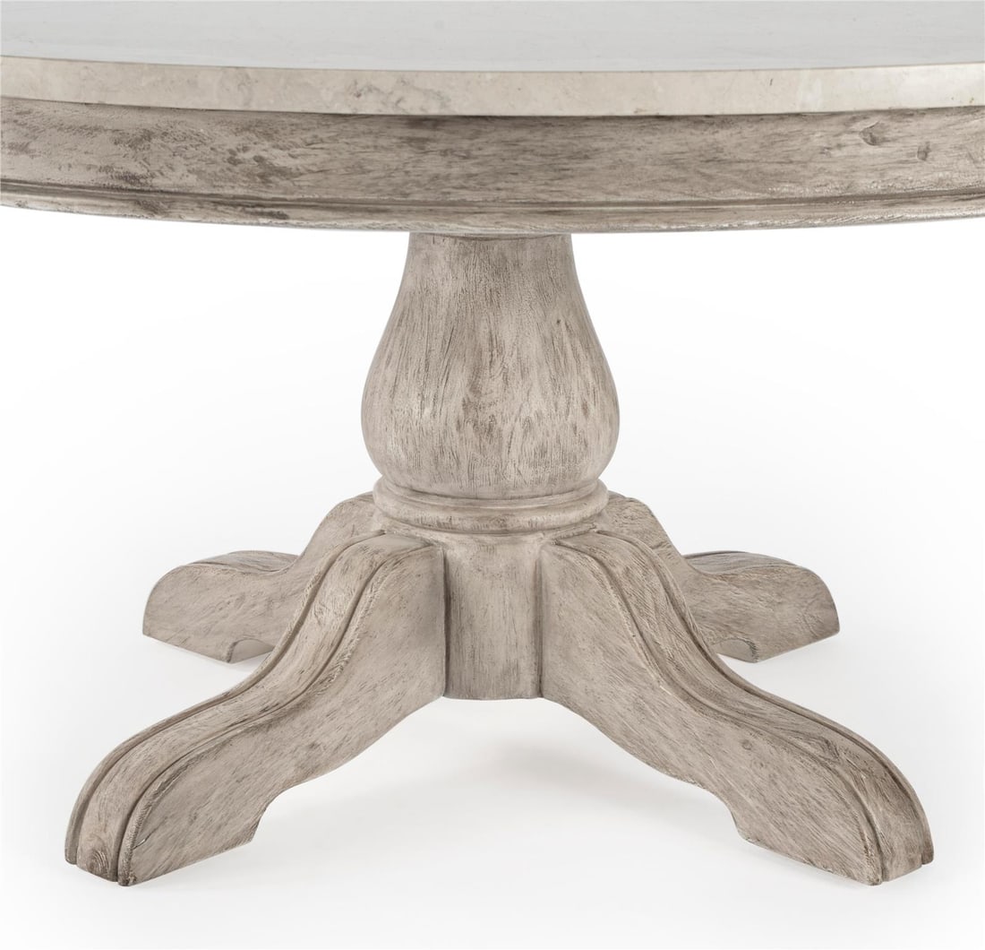 Butler Rustic Gray Mahogany Coffee Table Transitional Style 38x38 (1 of 5)