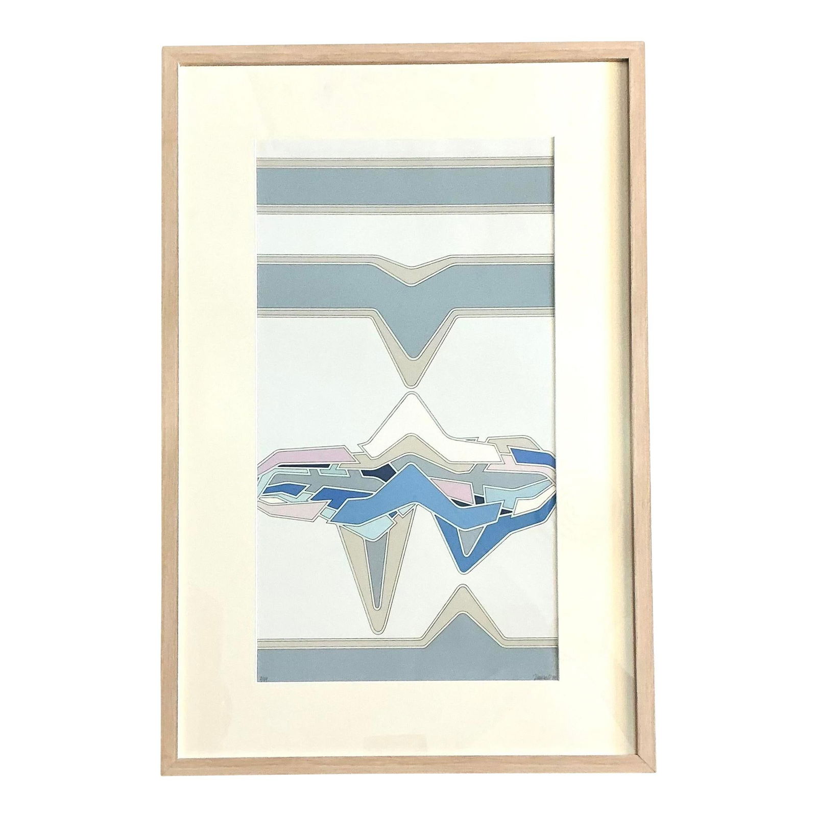 Vintage 1980s Signed Abstract Lithograph Framed Art Print: Vintage 1980s Signed Abstract Lithograph Framed Art Print Discover the bold creativity of the 1980s with this vintage signed abstract lithograph print, expertly framed to enhance its striking colors a