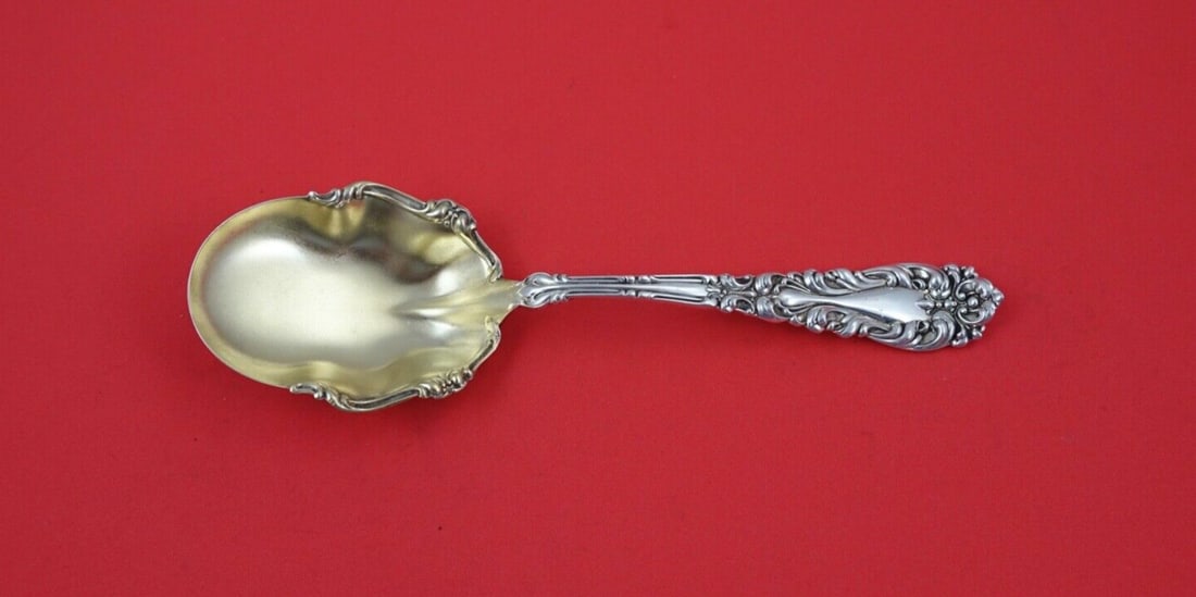 Frank Whiting Athene Crescendo Sterling Silver Preserve Spoon 7" (1 of 2)