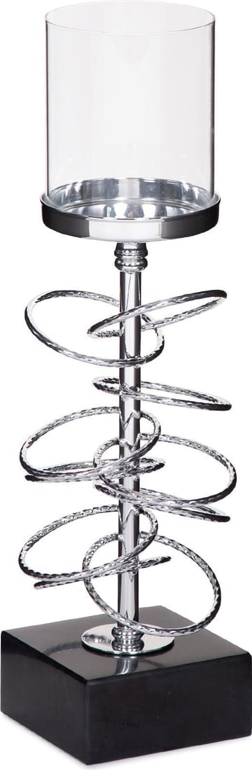 Howard Elliott Ring Toss Candle Holder Chrome Finish 17 Inches (1 of 8)