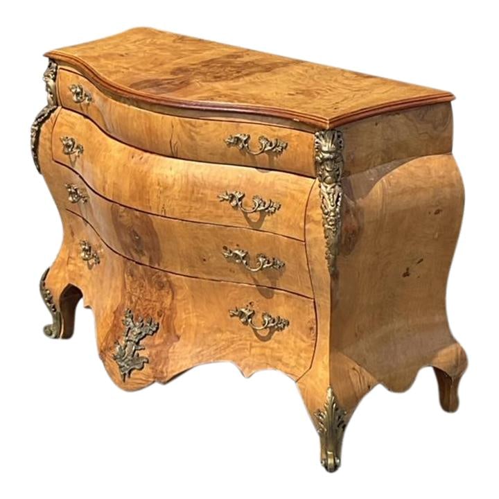 Vintage Regency Burlwood Commode with Ormolu Accents (1 of 10)