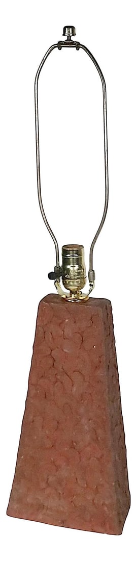 Mid Century Terracotta Art Pottery Lamp Signed RDS 27.25" (1 of 10)