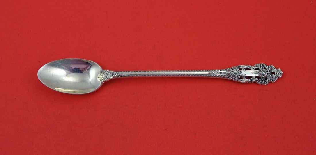 Gorham Crown Baroque Sterling Silver Iced Tea Spoon 7 5/8": Gorham Crown Baroque Sterling Silver Iced Tea Spoon 7 5/8" This exquisite iced tea spoon is crafted from sterling silver and features the elegant Crown Baroque pattern by Gorham. Measuring 7 5/8 inche