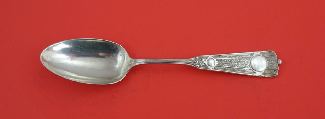 Wendt Sterling Silver Dinner Spoon Ribbon Pattern 8 1/4" Monogrammed (1 of 2)
