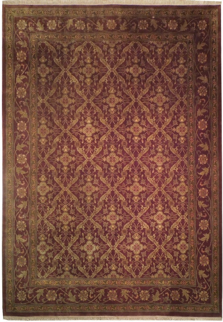 Maroon Mogul Persian Style Handmade Wool Rug 8'5 x 11'10 (1 of 6)