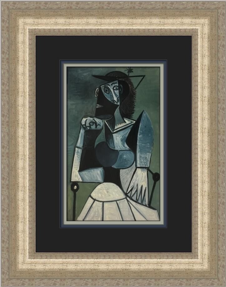 Pablo Picasso Portrait of Francoise Seated Custom Framed Art Print (1 of 2)