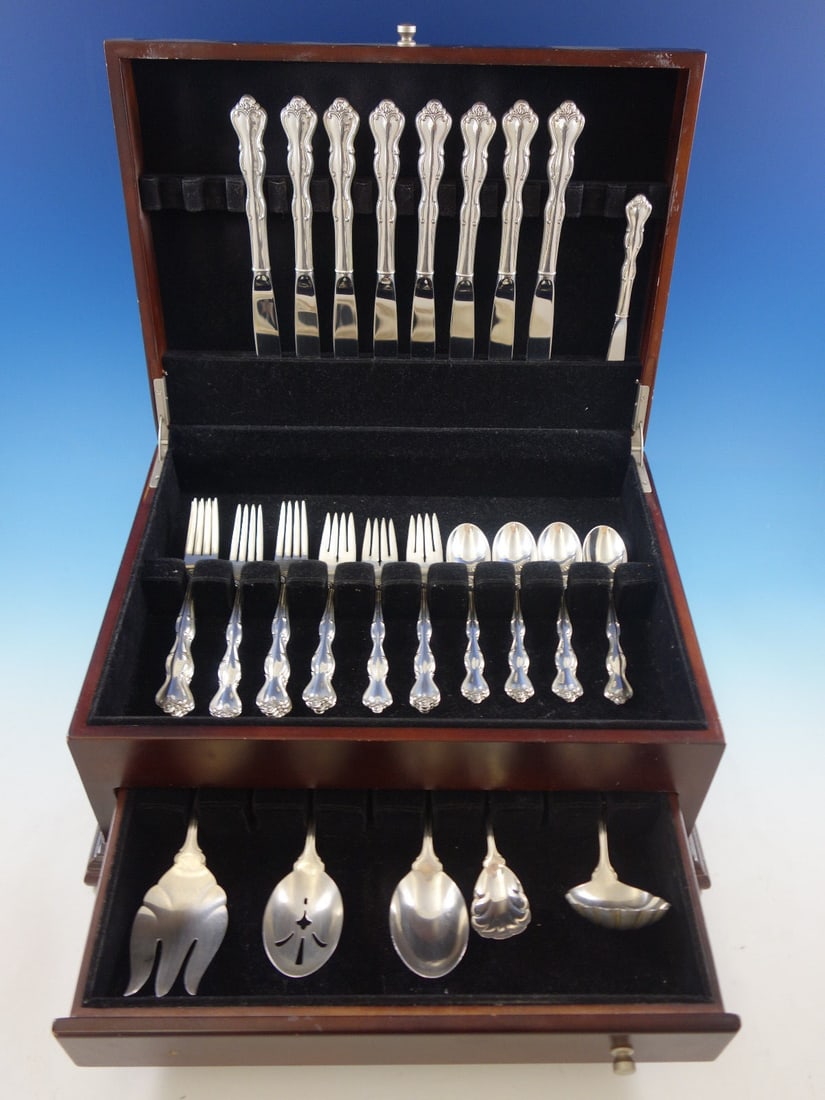 International Silver Mademoiselle Sterling Silver Flatware Set 38 Pieces (1 of 9)