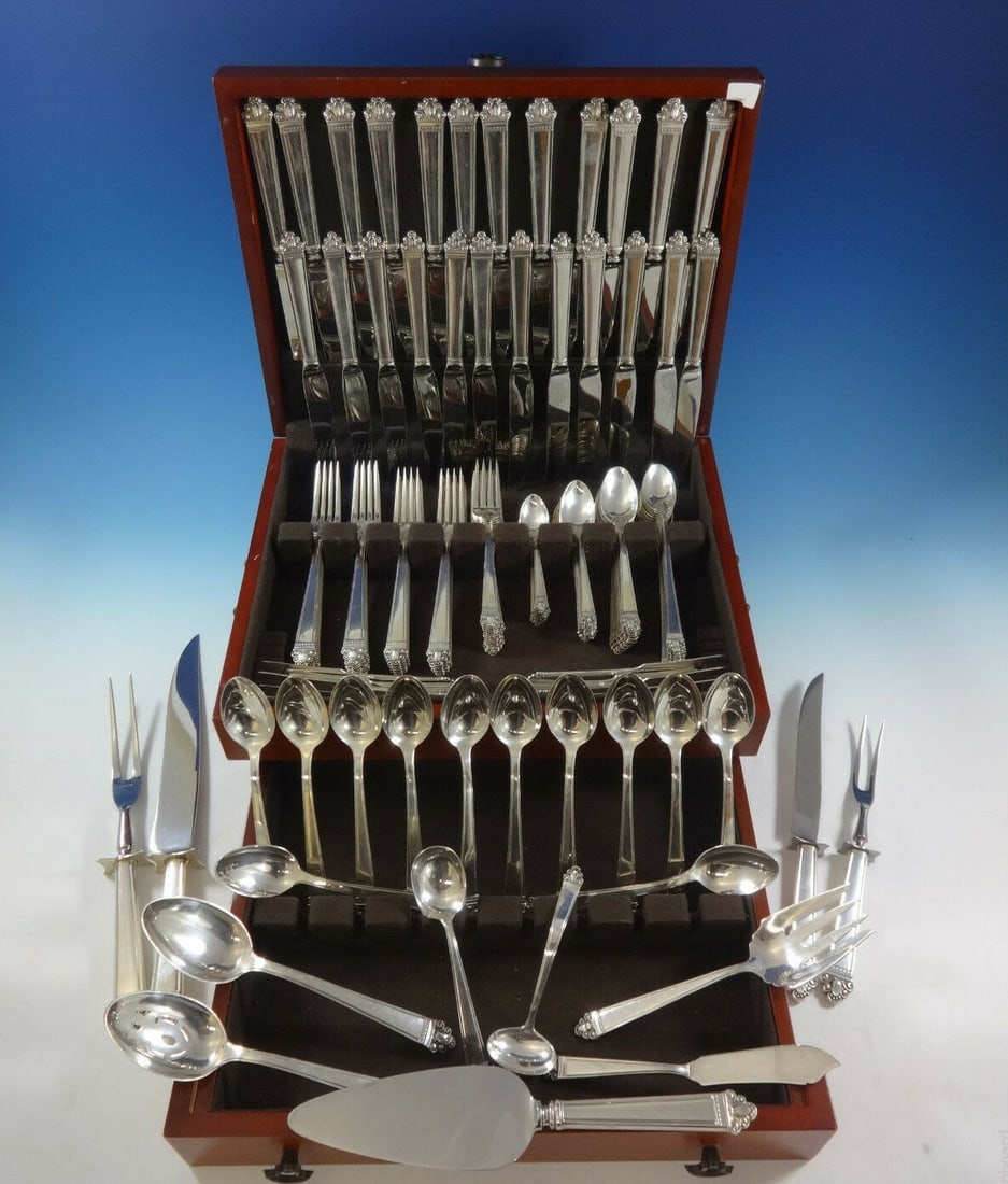 Watson Juliana Sterling Silver Flatware Set 143 Pieces with Storage Chest (1 of 12)