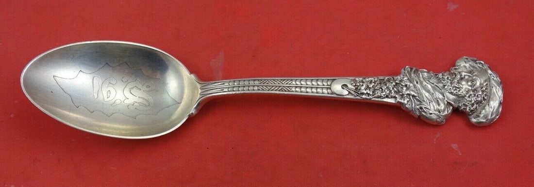 Gorham Old Masters Sterling Silver Serving Spoon Acid Etched 8 1/4" (1 of 2)