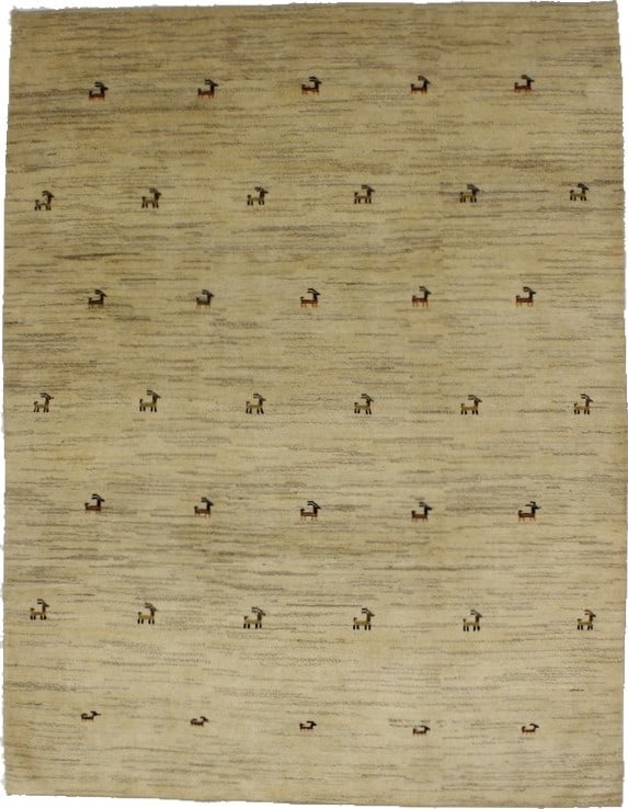8'4 x 6'5 Modern Gabbeh Wool Area Rug Tribal Design Hand-Knotted (1 of 15)