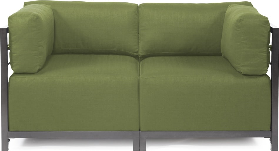 Howard Elliott Moss Green Seascape Sectional Loveseat Transitional Style (1 of 1)