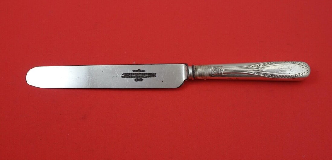 Whiting Indian Sterling Silver Knife with Silver-Plated Blade 9 1/4" Monogrammed (1 of 2)