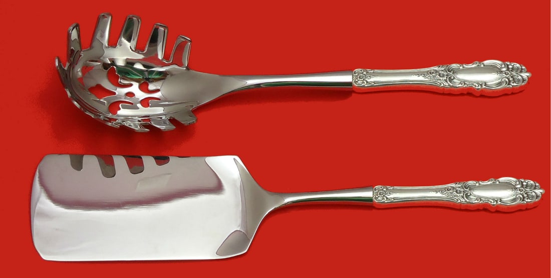 Towle Grand Duchess Sterling Silver Pasta Server Set 2pc Custom Italian Design (1 of 1)