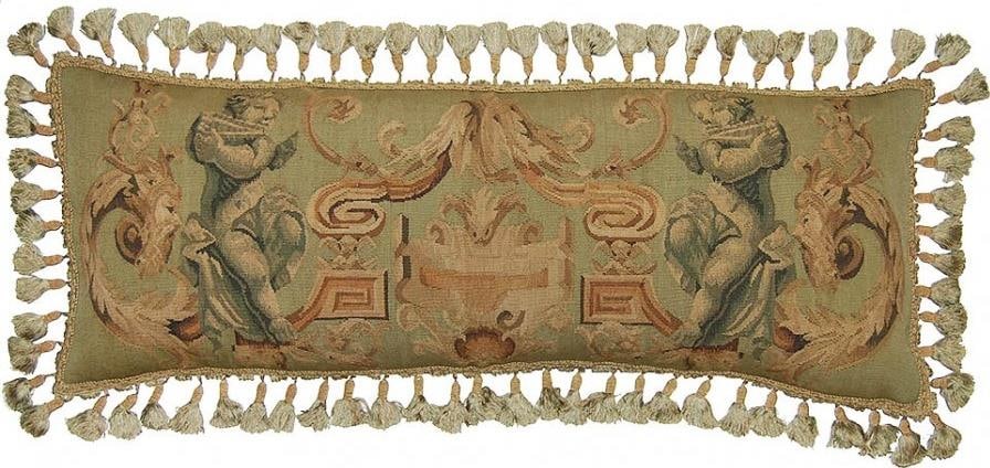 Provence Home Pink Aubusson Throw Pillow Two Pipers 36x14 (1 of 1)