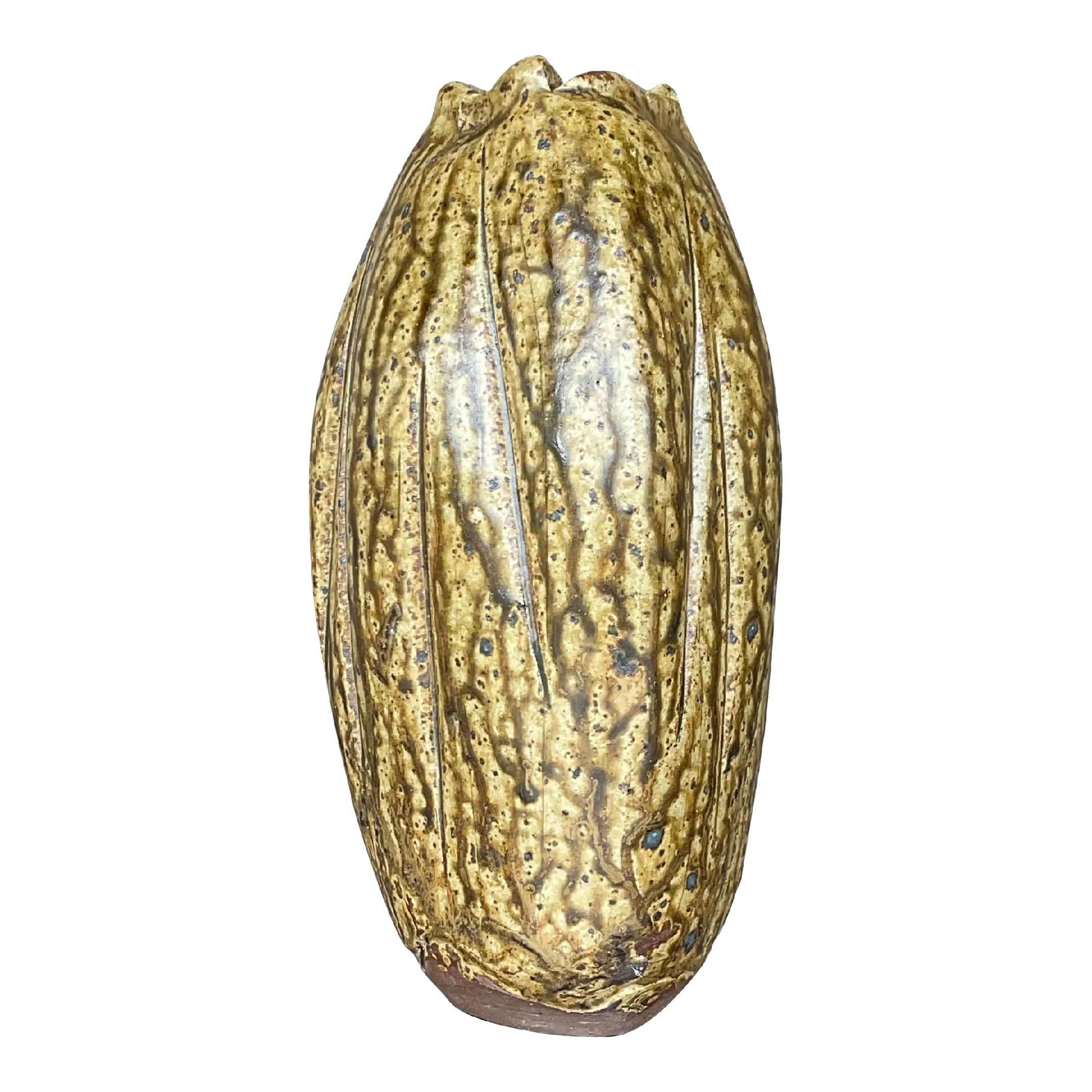 Artisan Crafted Vintage Boho Pottery Vase Signed 9.75" Tall (1 of 6)